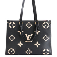 LOUIS VUITTON - Sac à main Onthego MM cuir Monogram Empreinte noir - Hand bag