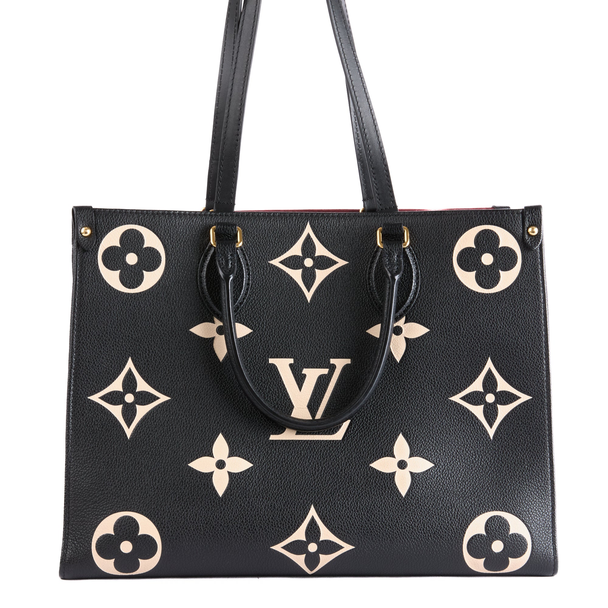 LOUIS VUITTON - Sac à main Onthego MM cuir Monogram Empreinte noir - Hand bag