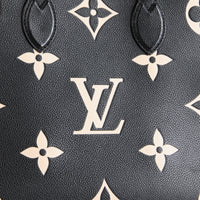 LOUIS VUITTON - Sac à main Onthego MM cuir Monogram Empreinte noir - Hand bag