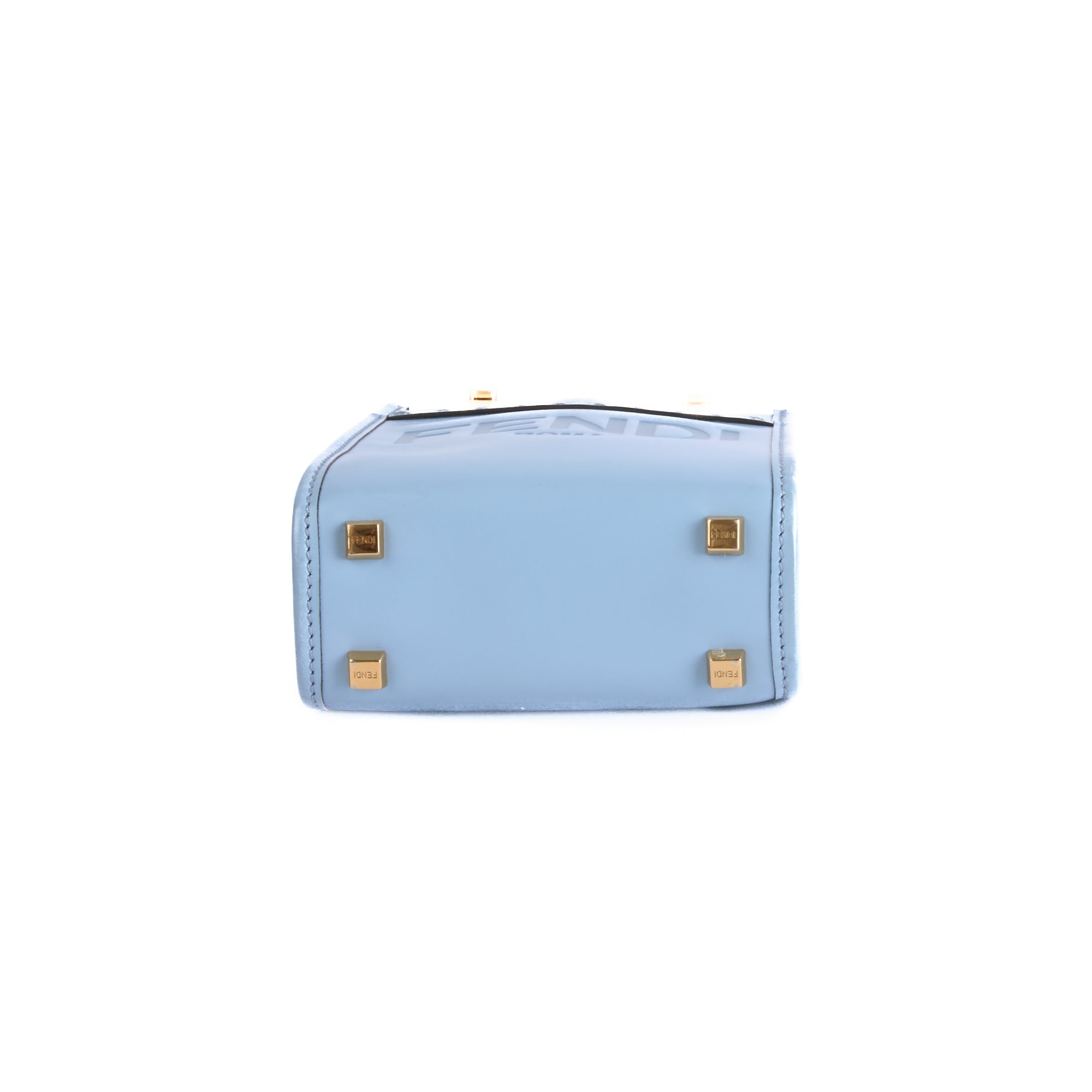 FENDI - Sac à main Mini Sunshine cuir bleu - Hand bag
