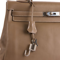HERMES - Kelly 35 shoulder bag in Swift Etoupe leather - Handbag 
