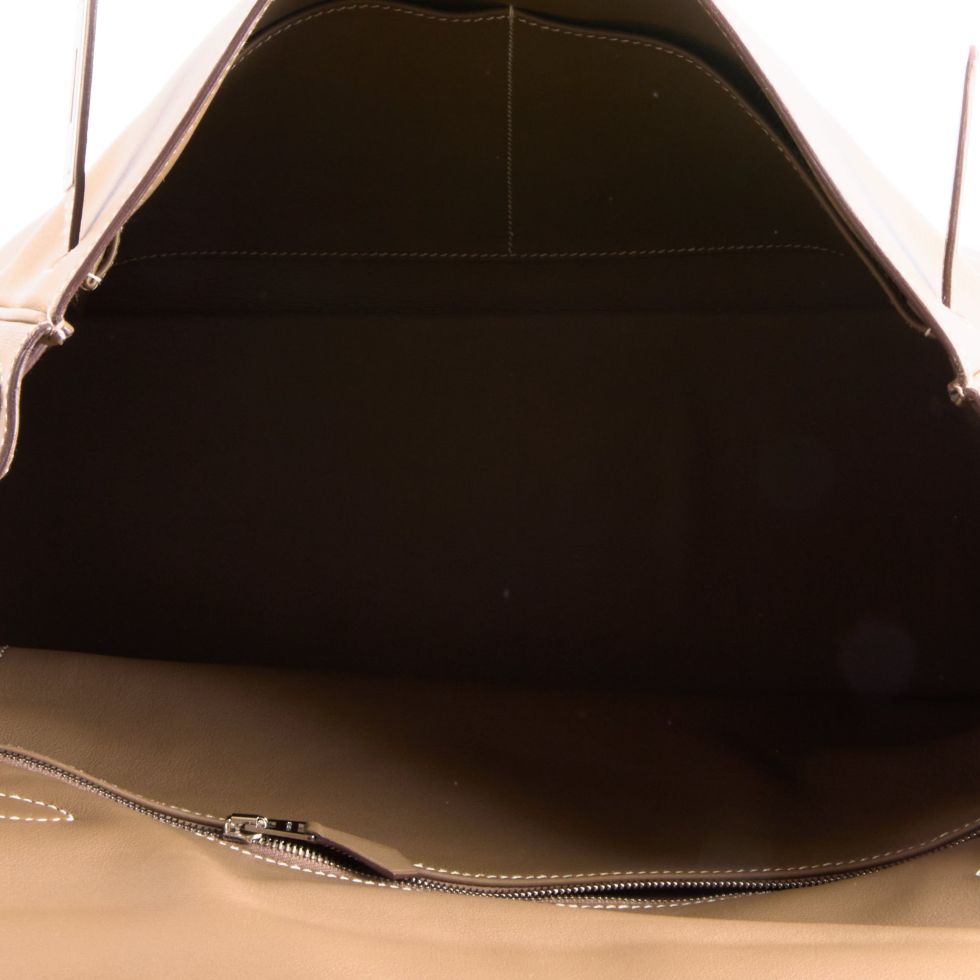 HERMES - Kelly 35 shoulder bag in Swift Etoupe leather - Handbag 