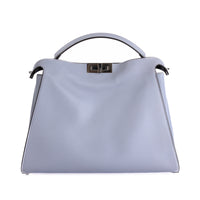 FENDI - Sac à main Peekaboo Large cuir gris - Hand bag