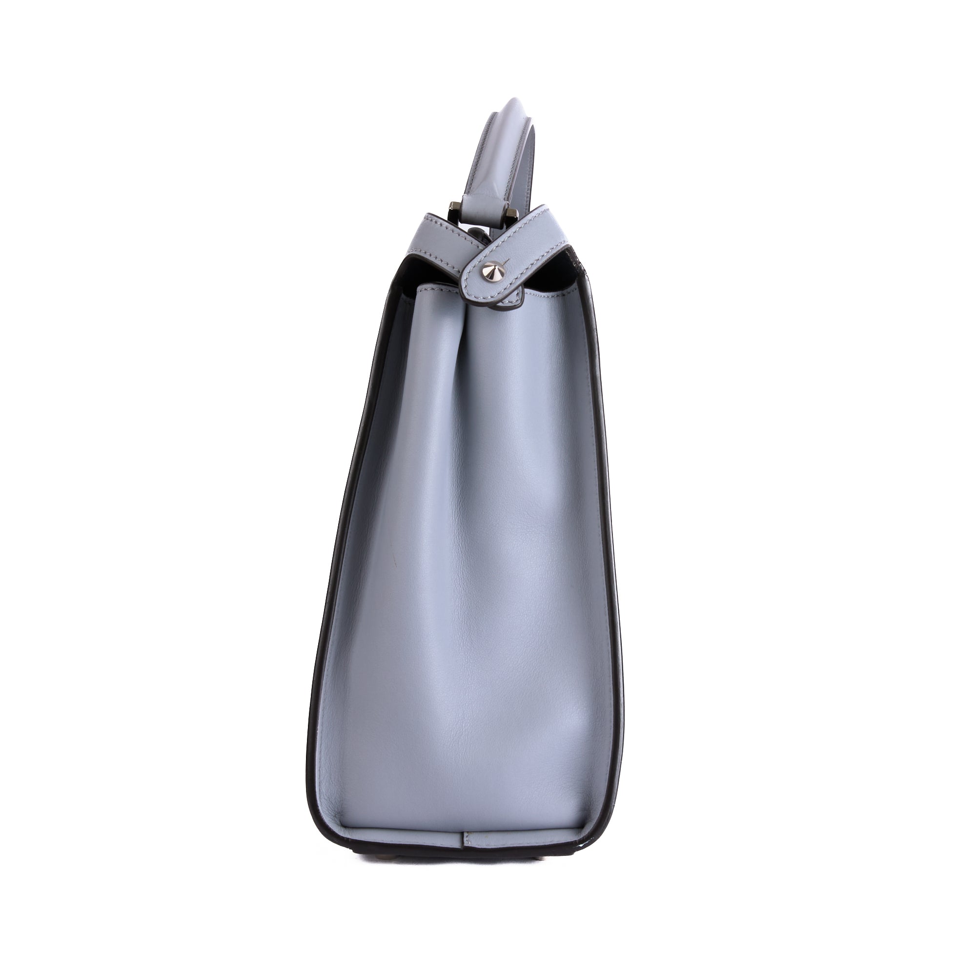 FENDI - Sac à main Peekaboo Large cuir gris - Hand bag