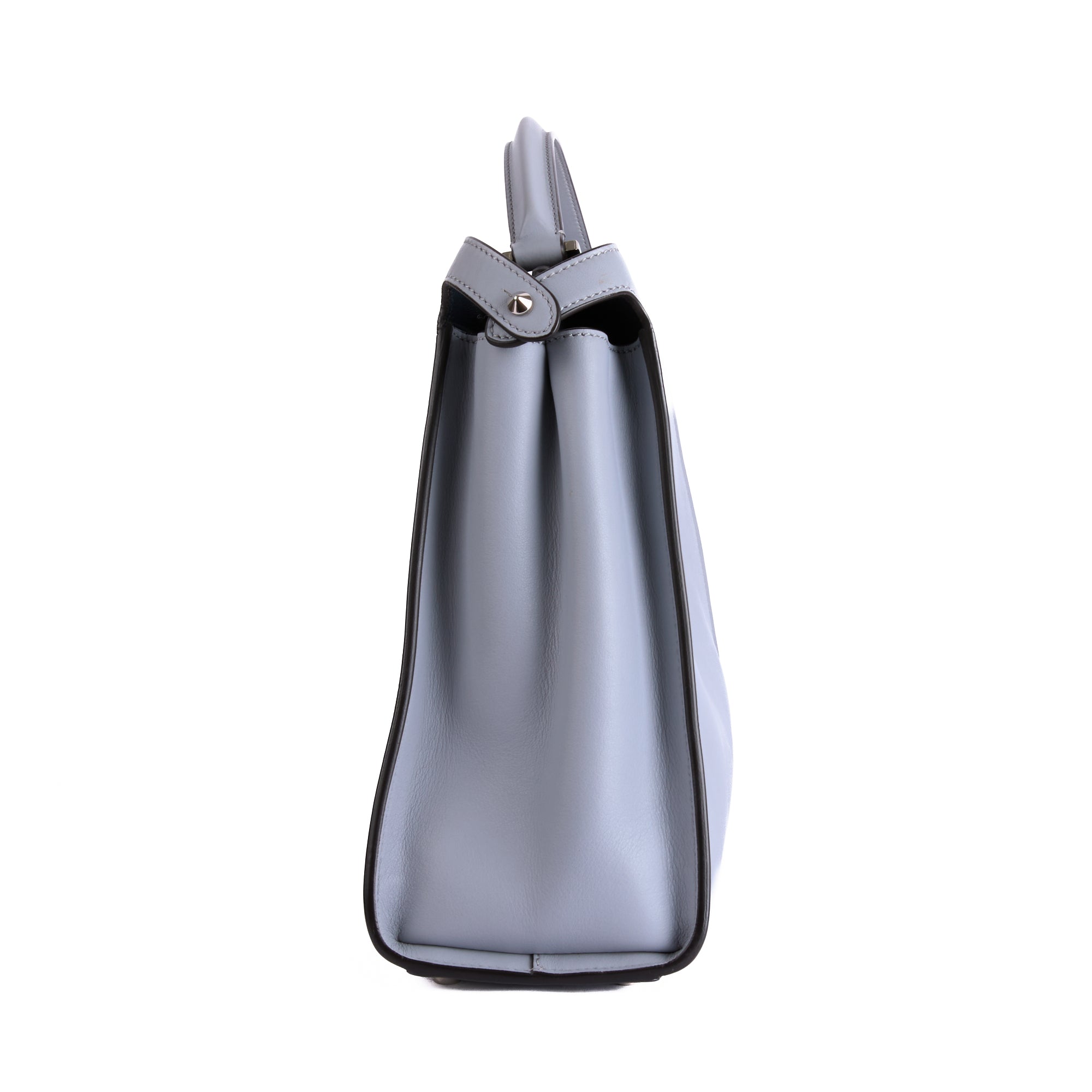 FENDI - Sac à main Peekaboo Large cuir gris - Hand bag