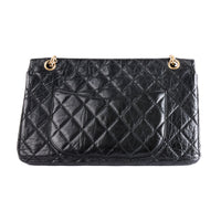 CHANEL - Sac Bandoulière Jumbo 2.55 cuir vieilli noir - Hand Shoulder Bag