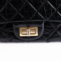 CHANEL - Sac Bandoulière Jumbo 2.55 cuir vieilli noir - Hand Shoulder Bag