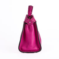 FENDI - Sac bandoulière Peekaboo IseeU Selleria cuir rose - Hand bag