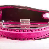 FENDI - Sac bandoulière Peekaboo IseeU Selleria cuir rose - Hand bag