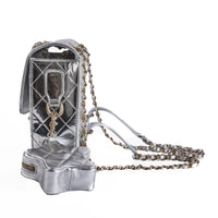 CHANEL - Sac à dos Mirror Timeless Star cuir argent - Hand Bag